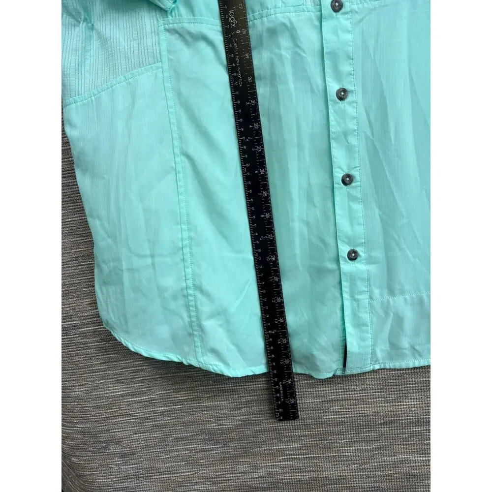 Magellan Outdoors Shirt Mens 2XL Green Short Sleeve Vented Fishing Button Up
